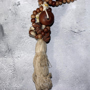 Japanese Antique Large Ritual Prayer Beads Counting Box Juzu Buddhist Set BT24210