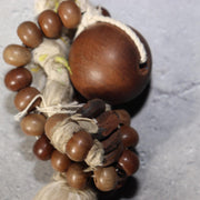 Japanese Antique Large Ritual Prayer Beads Counting Box Juzu Buddhist Set BT24212