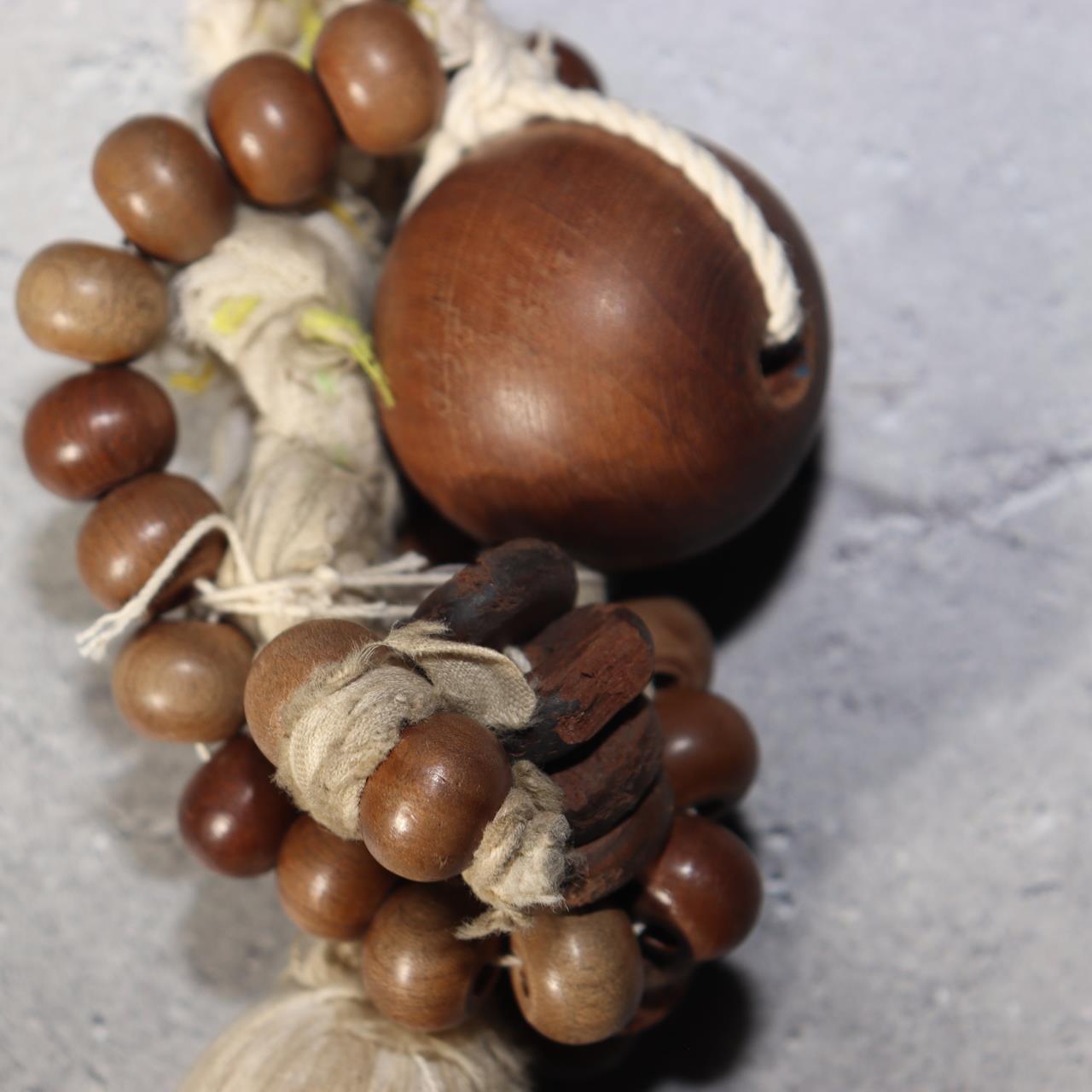 Japanese Antique Large Ritual Prayer Beads Counting Box Juzu Buddhist Set BT24212