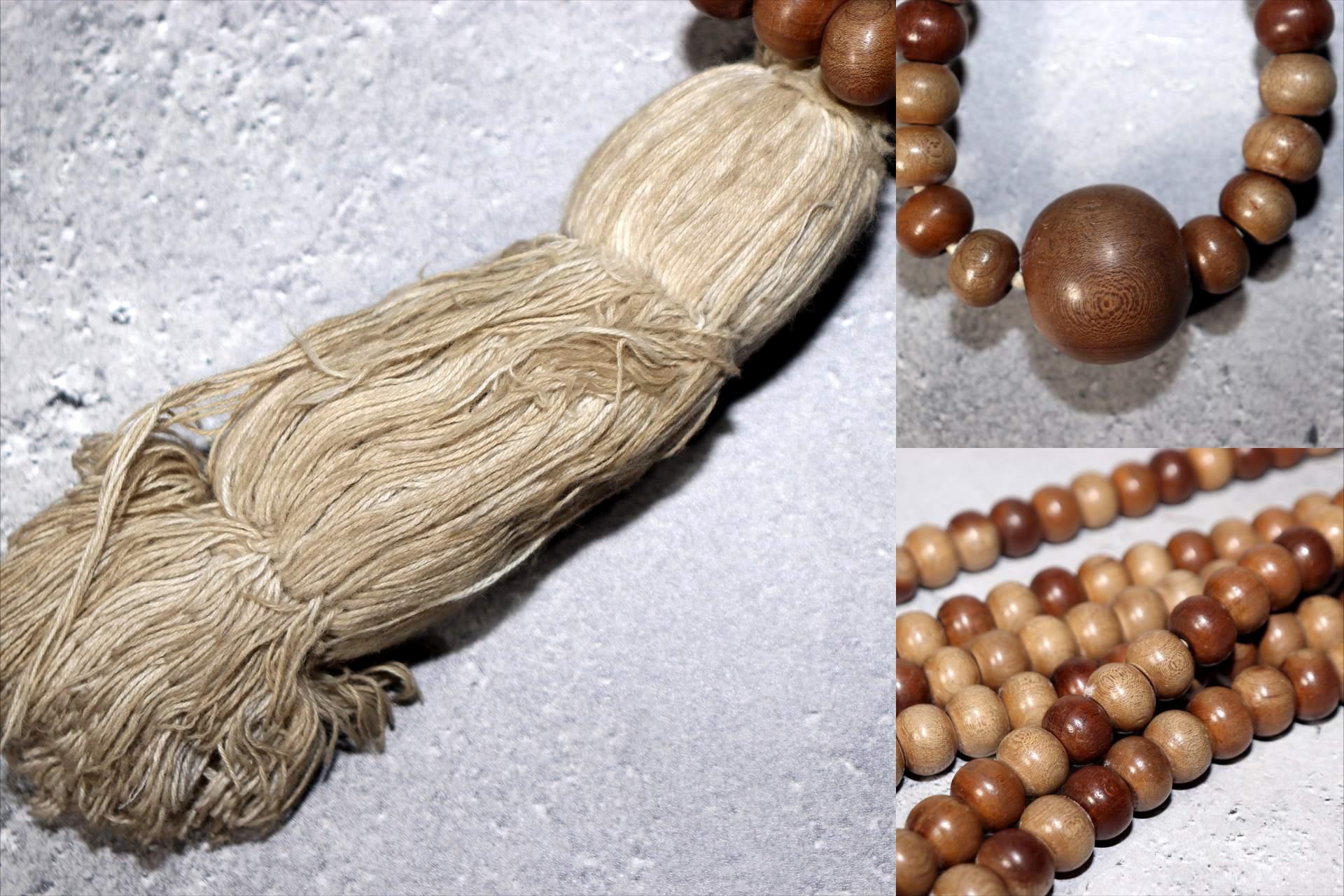 Japanese Antique Large Ritual Prayer Beads Counting Box Juzu Buddhist Set BT2423