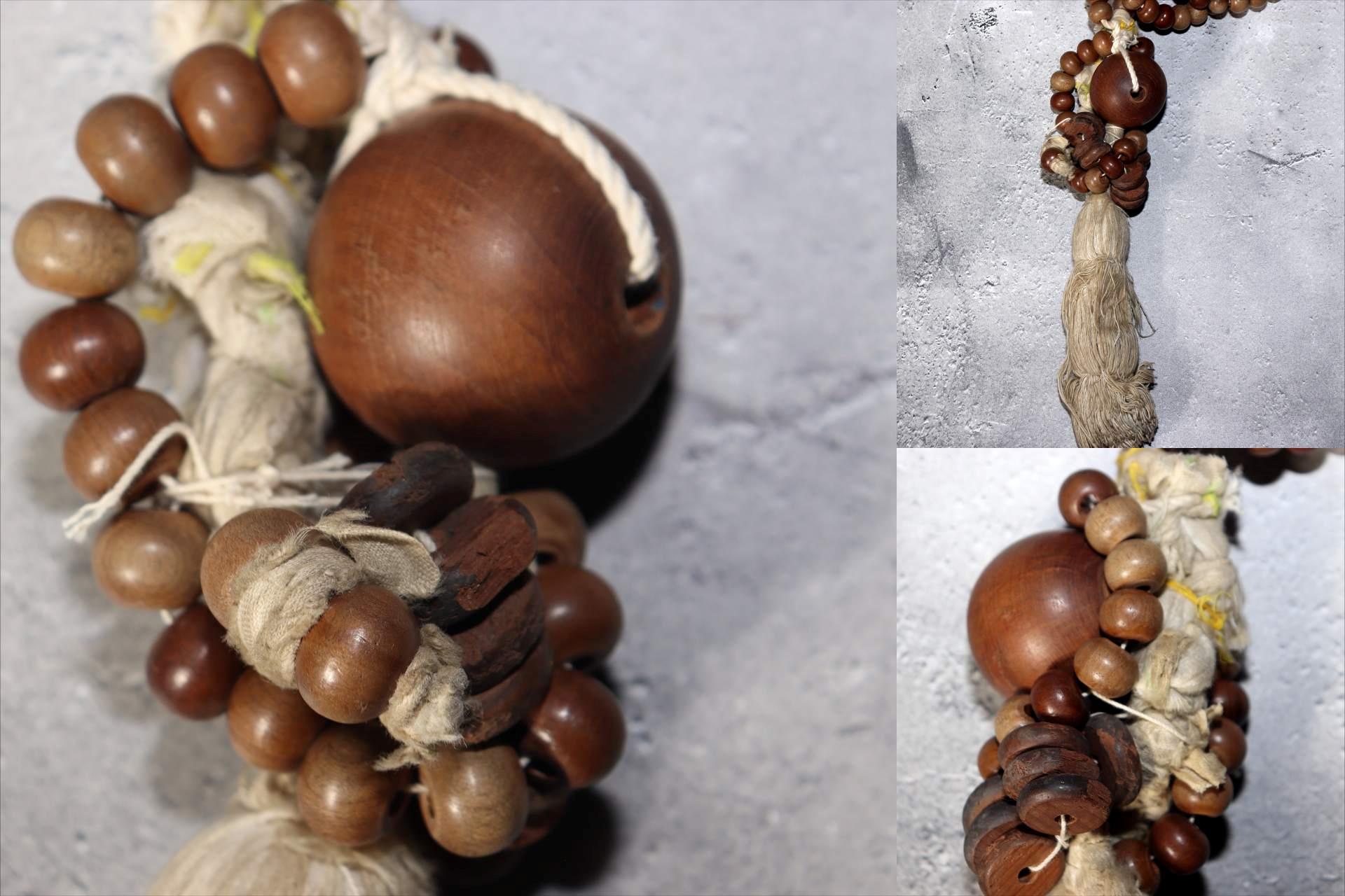 Japanese Antique Large Ritual Prayer Beads Counting Box Juzu Buddhist Set BT2422