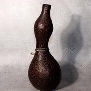 Japanese Bronze Gourd Shaped Vase by Tsunetaro Futagami with Stand Signed2
