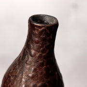 Japanese Bronze Gourd Shaped Vase by Tsunetaro Futagami with Stand Signed10
