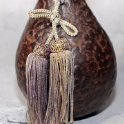 Japanese Bronze Gourd Shaped Vase by Tsunetaro Futagami with Stand Signed12