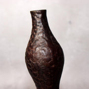 Japanese Bronze Gourd Shaped Vase by Tsunetaro Futagami with Stand Signed14