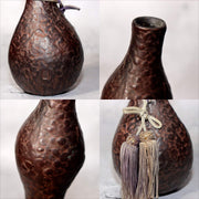 Japanese Bronze Gourd Shaped Vase by Tsunetaro Futagami with Stand Signed7