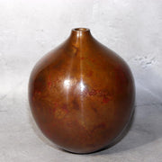 Japanese Bronze Flower Vase by Yoshihisa Hasegawa Signed with Box BV6962