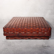 Japanese Vintage Bamboo Woven Basket Storage Box Mingei Folk Art BVO664