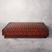 Japanese Vintage Bamboo Woven Basket Storage Box Mingei Folk Art BVO665