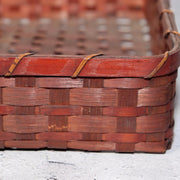 Japanese Vintage Bamboo Woven Basket Storage Box Mingei Folk Art BVO6618