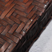 Japanese Vintage Bamboo Woven Basket Storage Box Mingei Folk Art BVO6720