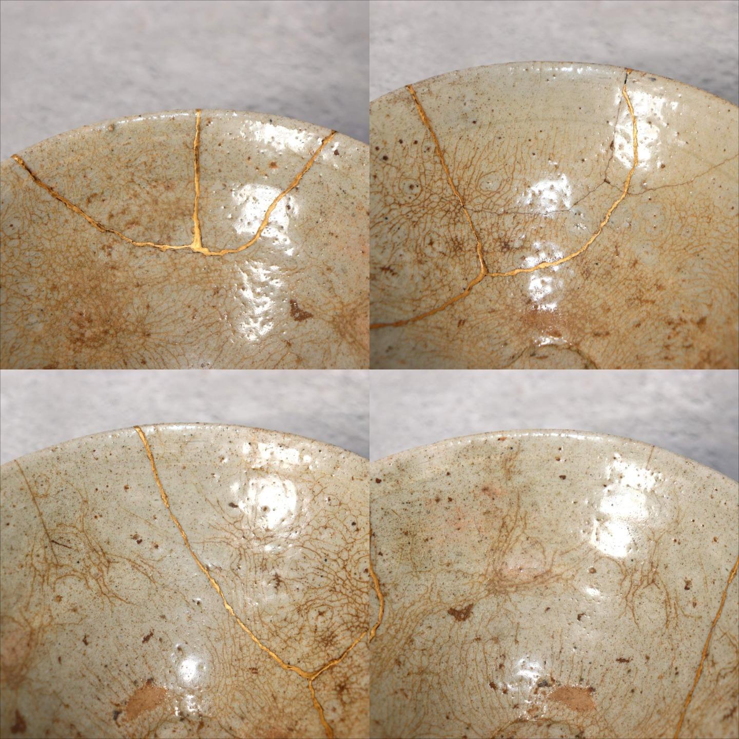 Antique Korean Goryeo Celadon Tea Bowl Kintsugi Repair Small Chawan Joseon8
