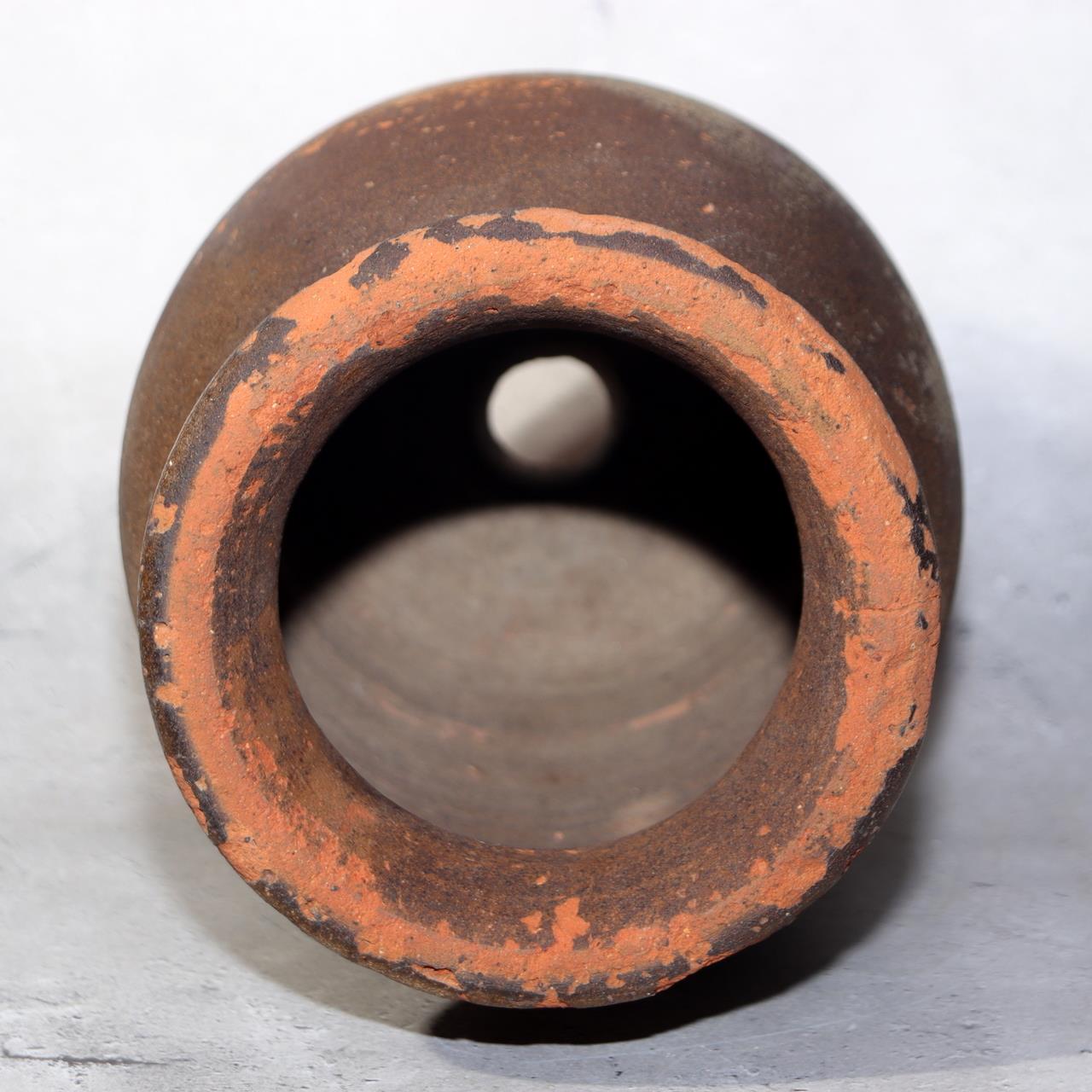 Japanese Antique Takotsubo Octopus Pot Clay Fishing Jar Mingei Folk Art PV2874