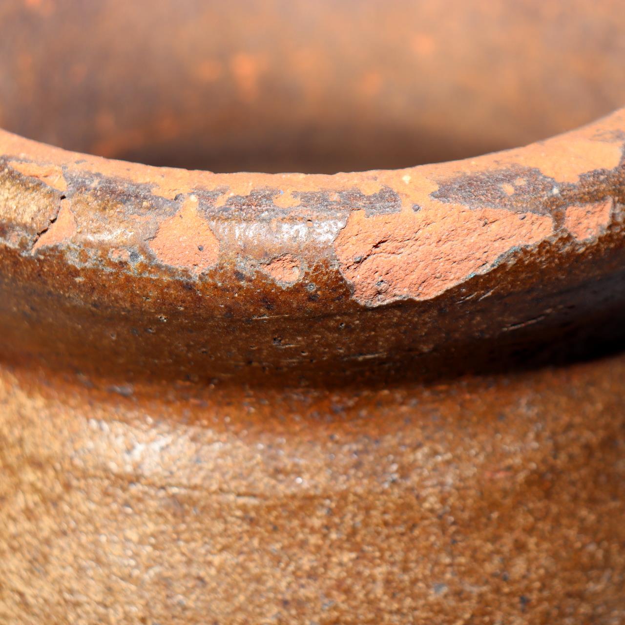 Japanese Antique Takotsubo Octopus Pot Clay Fishing Jar Mingei Folk Art PV28712