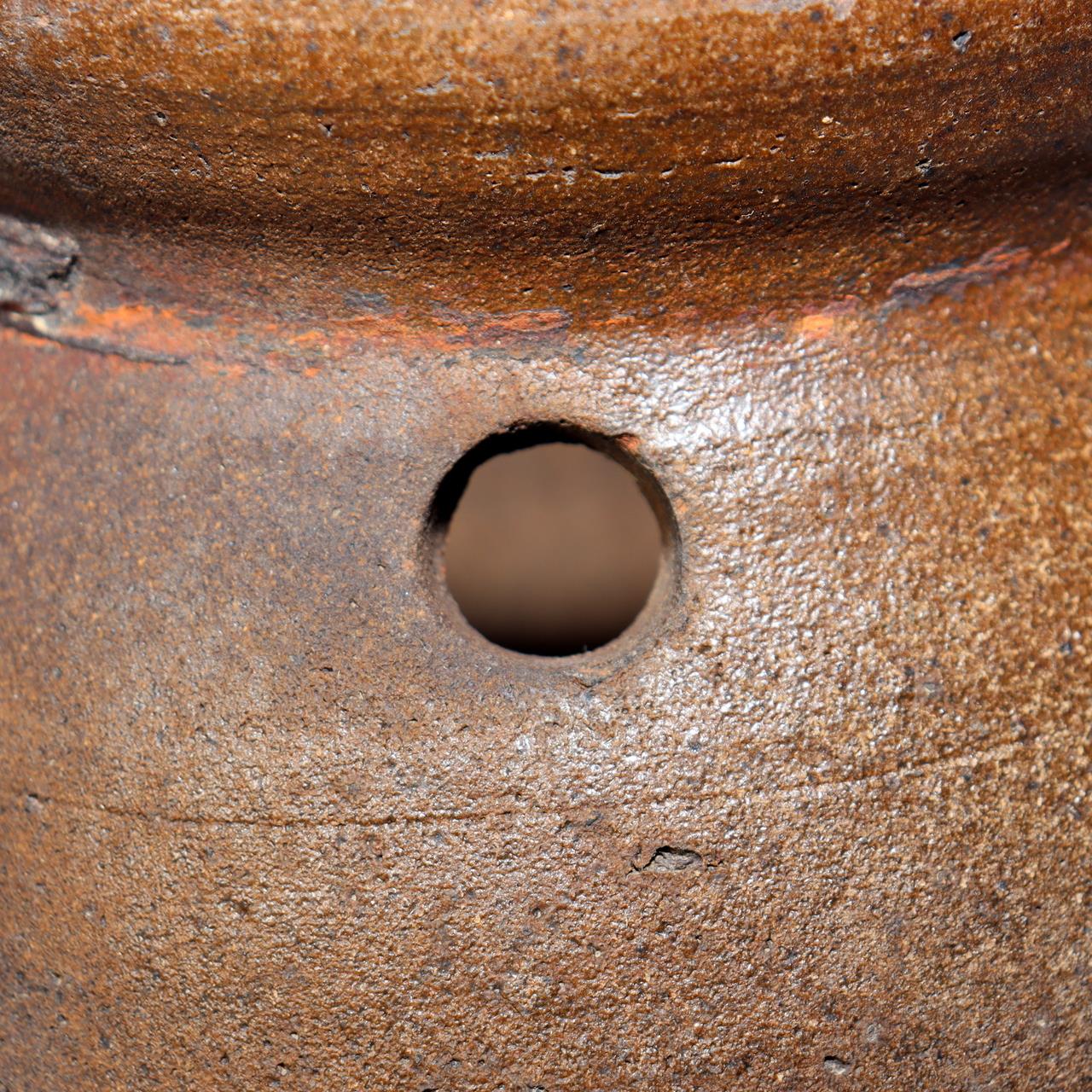 Japanese Antique Takotsubo Octopus Pot Clay Fishing Jar Mingei Folk Art PV28715