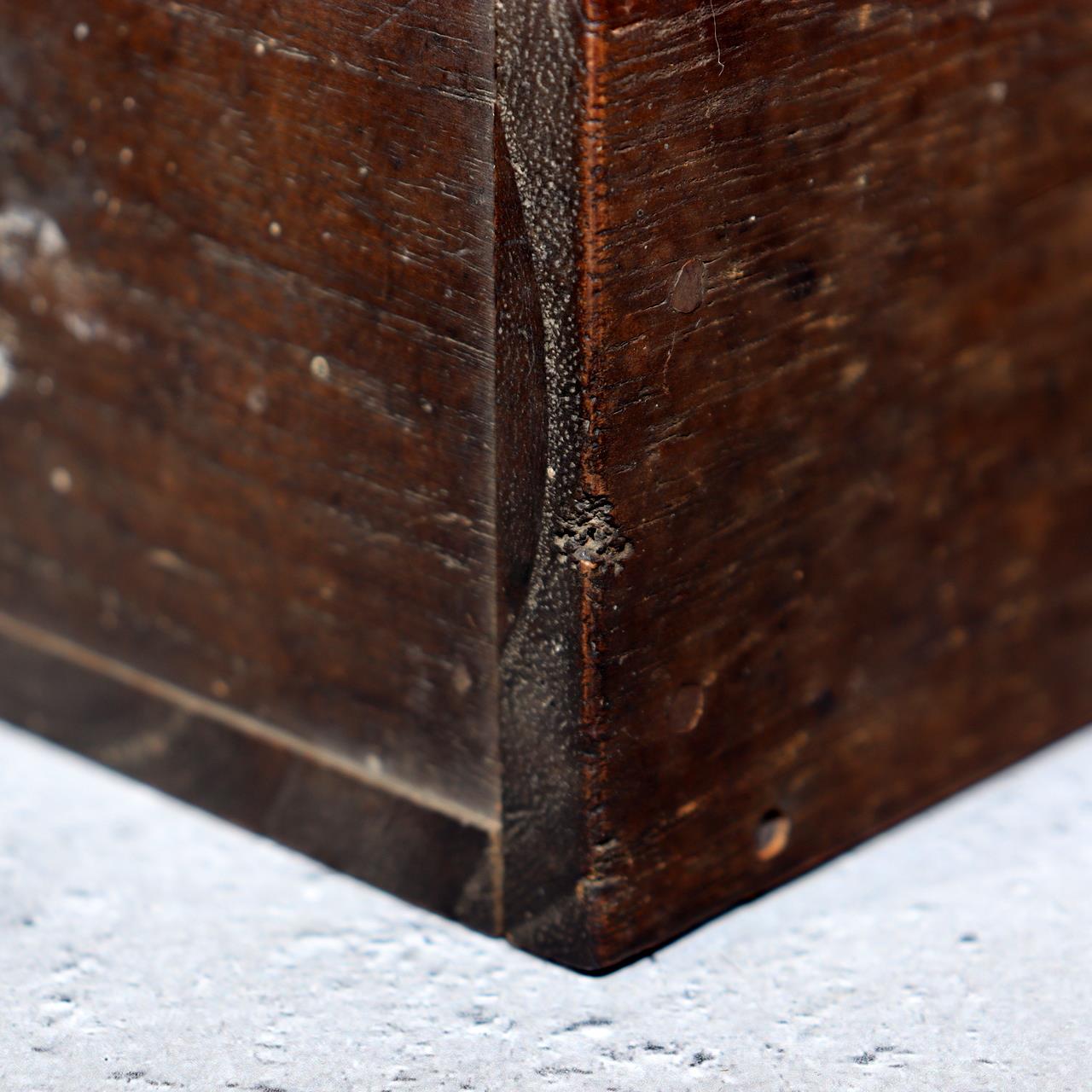 Japanese Antique Wooden Omikuji Fortune Sticks Box Shinto Shrine Temple Mingei19