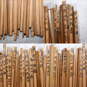 Japanese Antique Wooden Omikuji Fortune Sticks Box Shinto Shrine Temple Mingei4