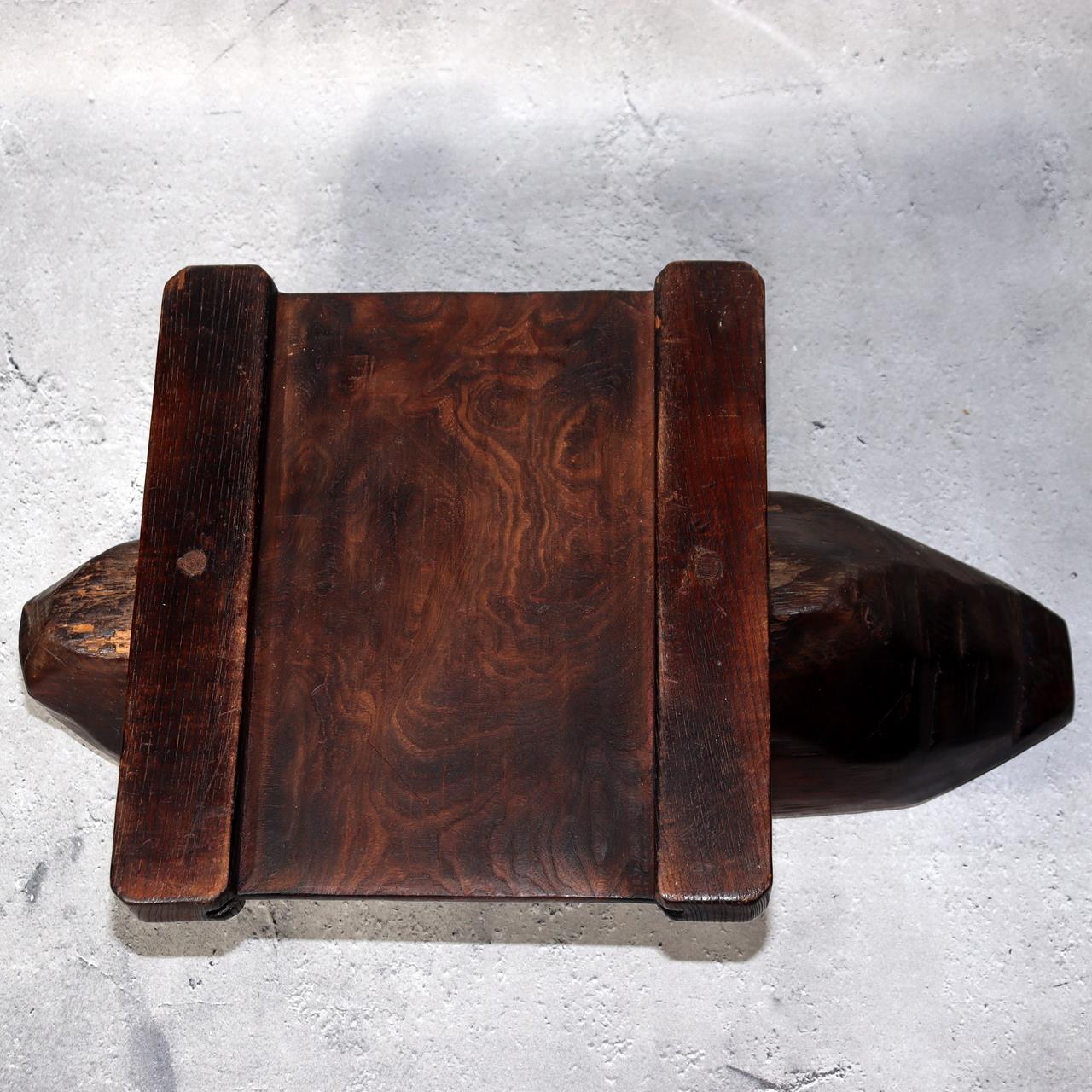 Japanese Antique Wooden Yagen & Ink Pot Medicine Grinder Mingei Folk Art Meiji15