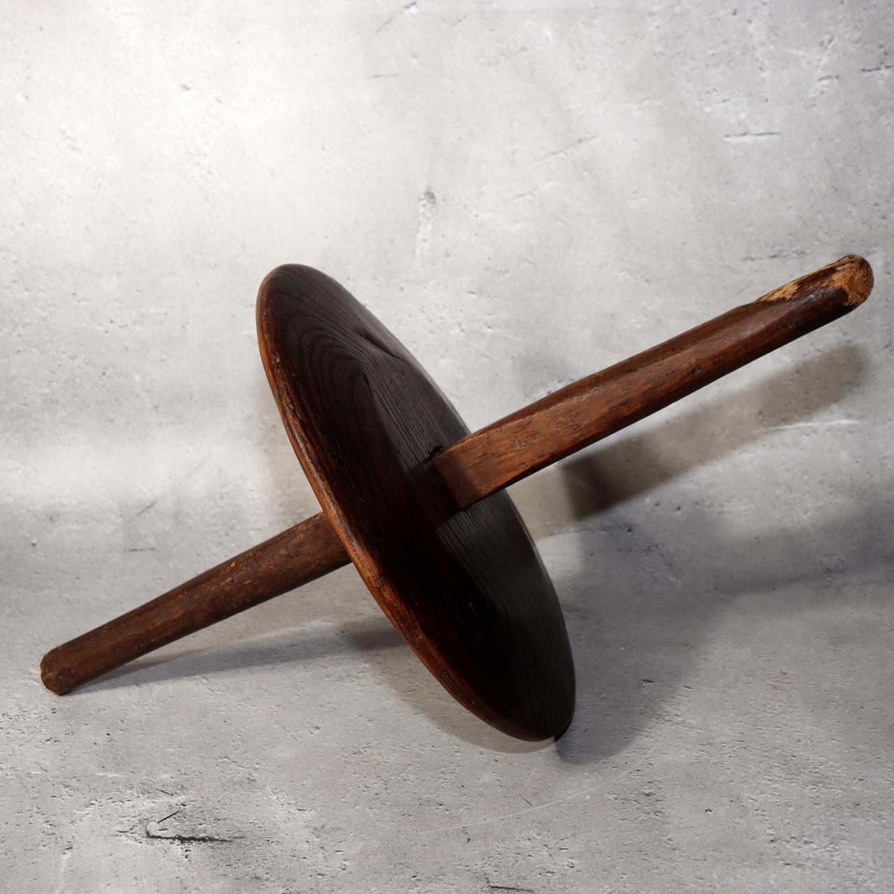 Japanese Antique Wooden Yagen & Ink Pot Medicine Grinder Mingei Folk Art Meiji5