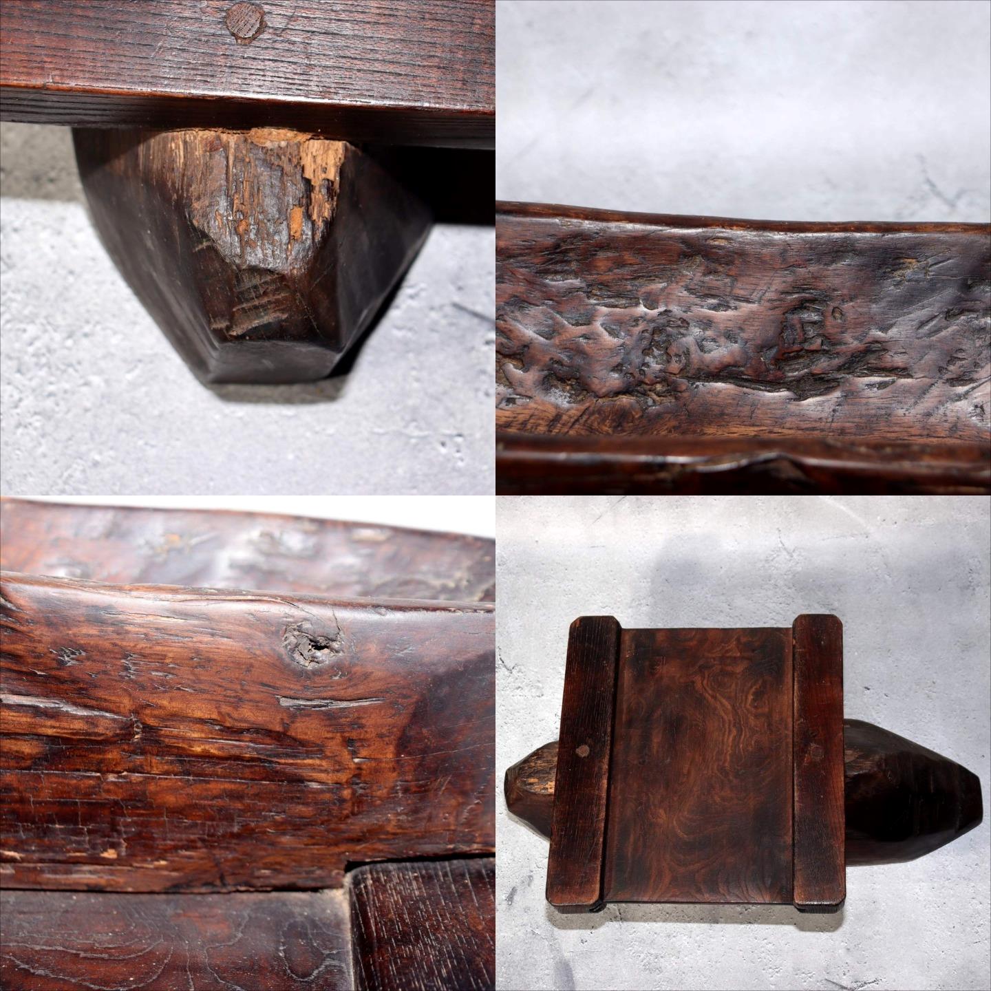 Japanese Antique Wooden Yagen & Ink Pot Medicine Grinder Mingei Folk Art Meiji4