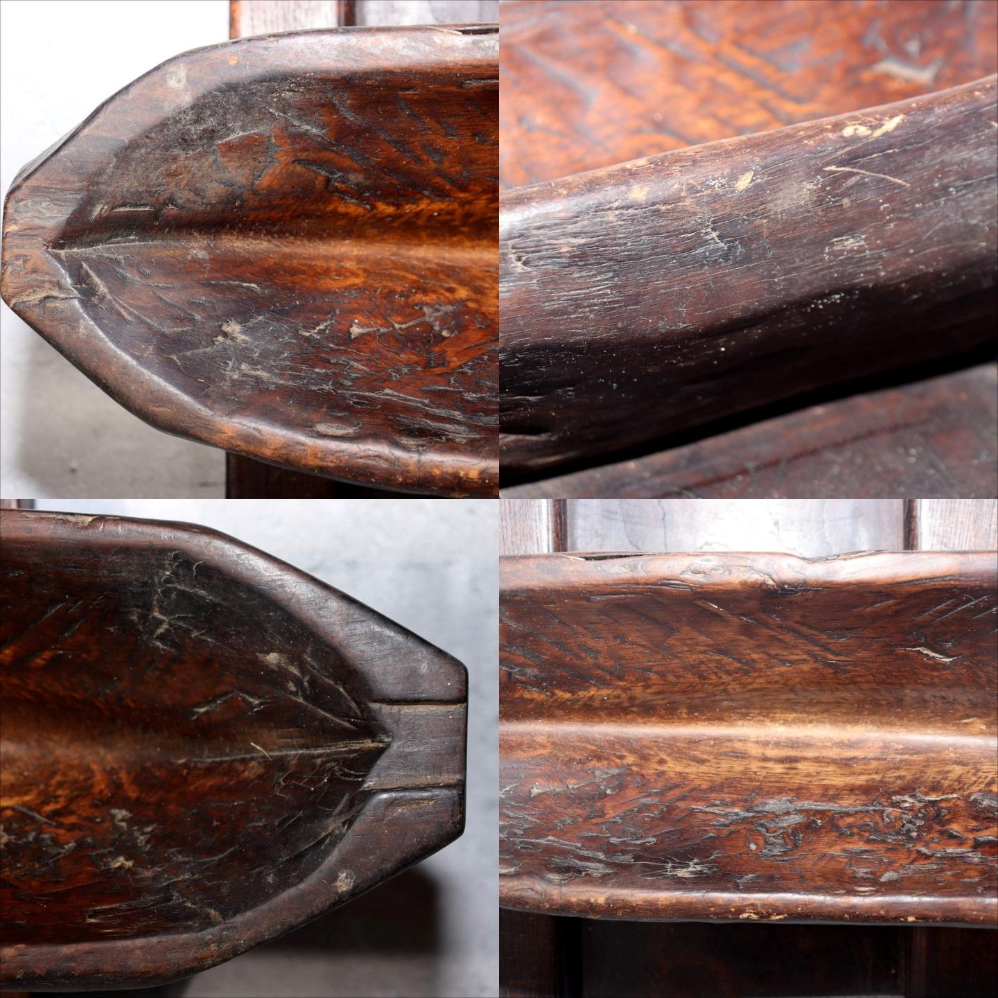 Japanese Antique Wooden Yagen & Ink Pot Medicine Grinder Mingei Folk Art Meiji3