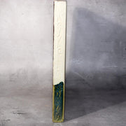 Vintage Japanese Oribe Ceramic Tile Board Art Pottery Green Glaze Trivet Stand2