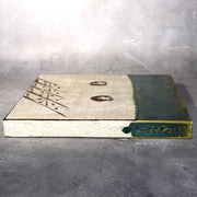 Vintage Japanese Oribe Ceramic Tile Board Art Pottery Green Glaze Trivet Stand22
