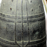 Antique Japanese Bronze Bell Hansho Buddhist Temple Ritual Green Patina BOS98111