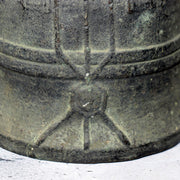 Antique Japanese Bronze Bell Hansho Buddhist Temple Ritual Green Patina BOS98112
