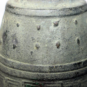 Antique Japanese Bronze Bell Hansho Buddhist Temple Ritual Green Patina BOS98114
