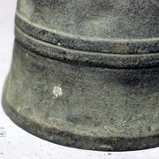 Antique Japanese Bronze Bell Hansho Buddhist Temple Ritual Green Patina BOS98116