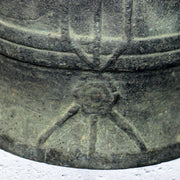 Antique Japanese Bronze Bell Hansho Buddhist Temple Ritual Green Patina BOS98118