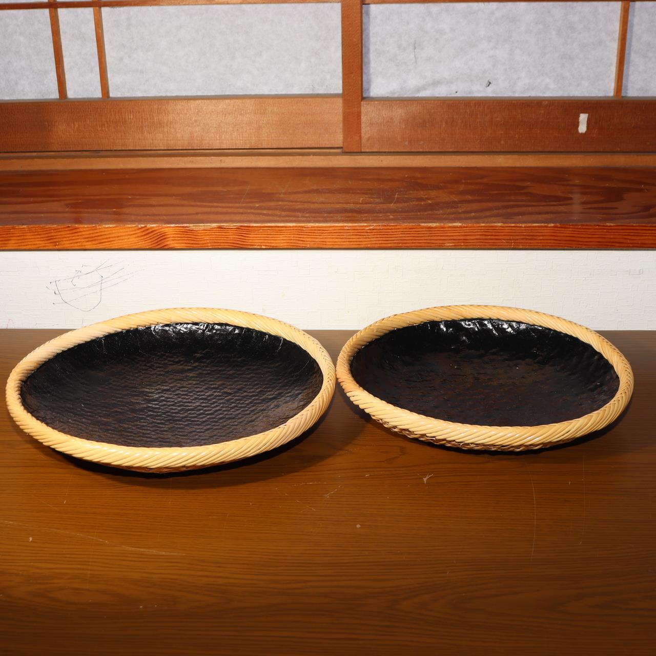 Japanese Sumitori Charcoal Container Set Tea Ceremony Bamboo Basket VG4121
