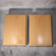 Japanese Wooden Flat Plates 12pc Set  Cedar Grain Serving Boards Sushi Kaiseki1