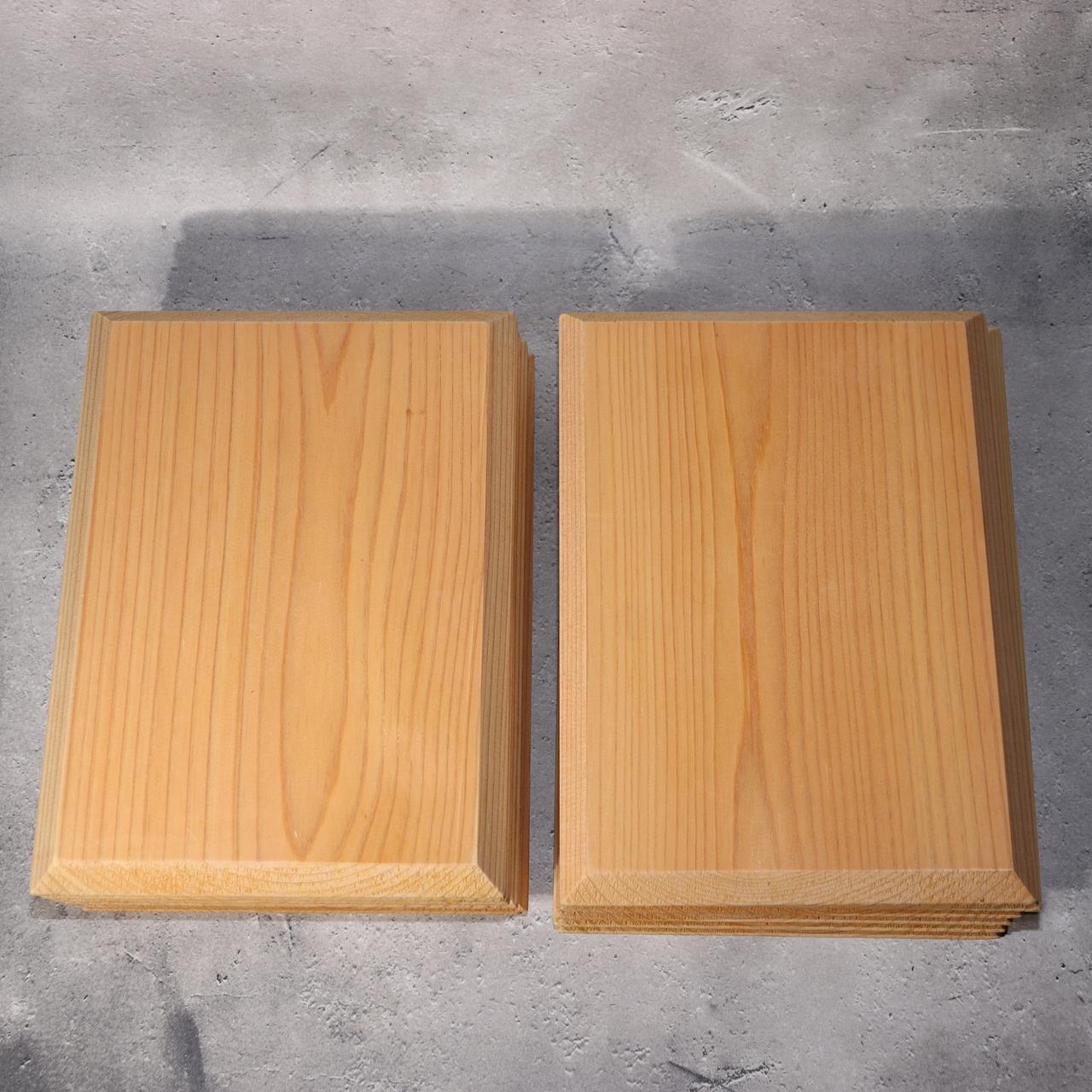 Japanese Wooden Flat Plates 12pc Set  Cedar Grain Serving Boards Sushi Kaiseki2