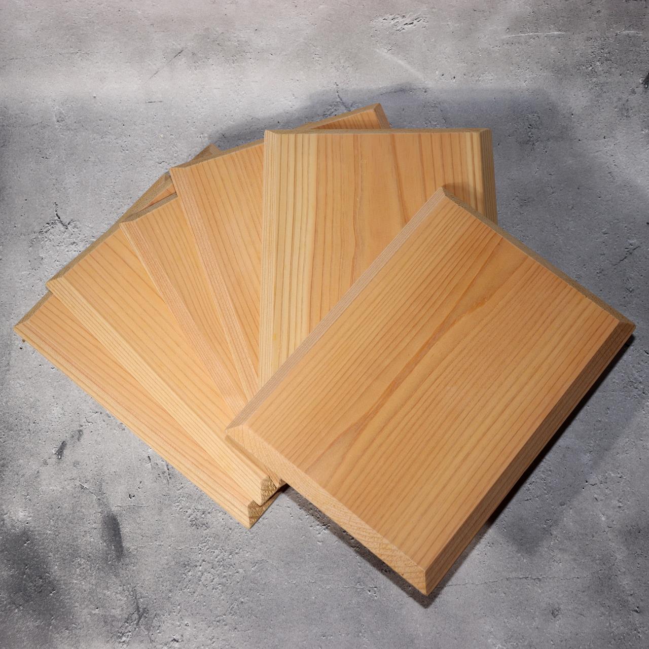 Japanese Wooden Flat Plates 12pc Set  Cedar Grain Serving Boards Sushi Kaiseki7