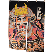Japanese Noren Curtain Aomori Nebuta Festival Samurai Art Tapestry Decor0