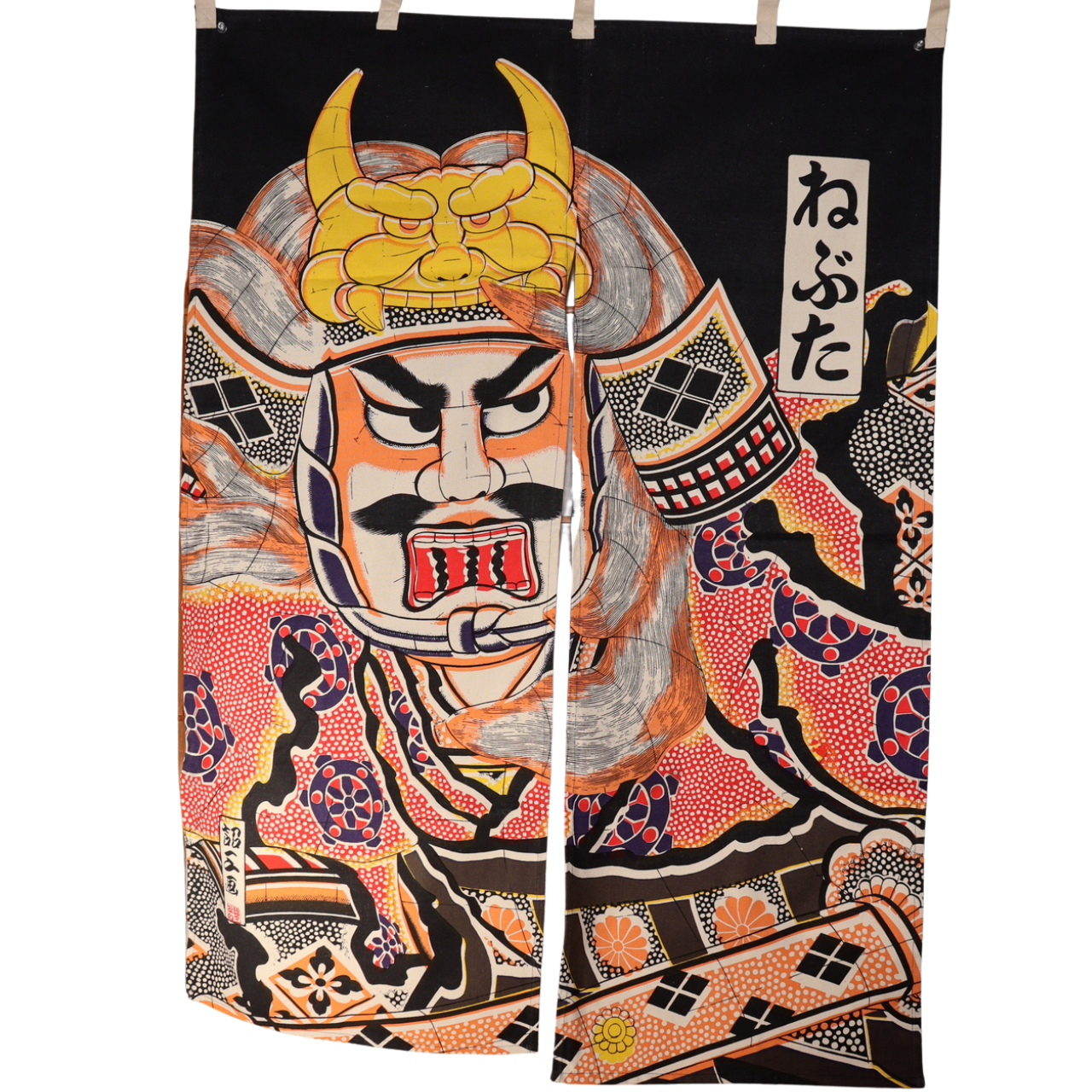 Japanese Noren Curtain Aomori Nebuta Festival Samurai Art Tapestry Decor0
