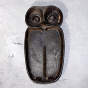 Japanese Bronze Owl Tray Plate Kojima Hiromu Signed Art Lucky Bird BOS9831