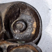 Japanese Bronze Owl Tray Plate Kojima Hiromu Signed Art Lucky Bird BOS98311