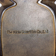 Japanese Bronze Owl Tray Plate Kojima Hiromu Signed Art Lucky Bird BOS98314