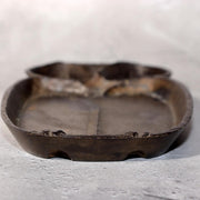 Japanese Bronze Owl Tray Plate Kojima Hiromu Signed Art Lucky Bird BOS98317