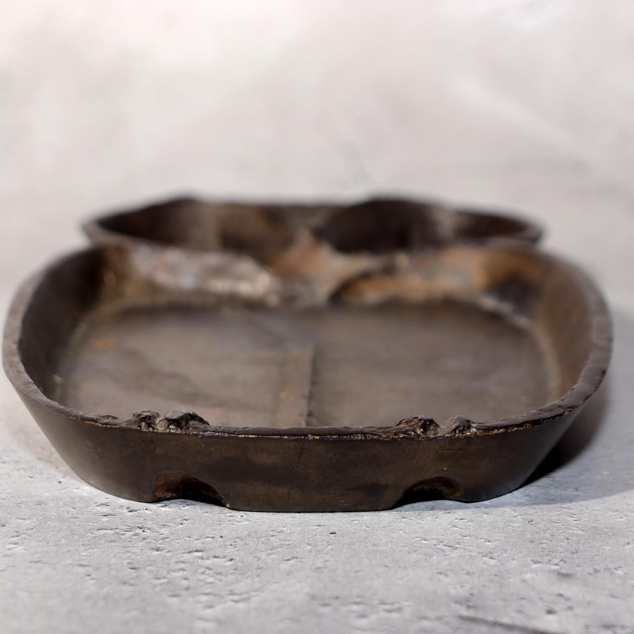 Japanese Bronze Owl Tray Plate Kojima Hiromu Signed Art Lucky Bird BOS98317