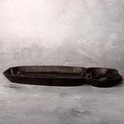 Japanese Bronze Owl Tray Plate Kojima Hiromu Signed Art Lucky Bird BOS98318