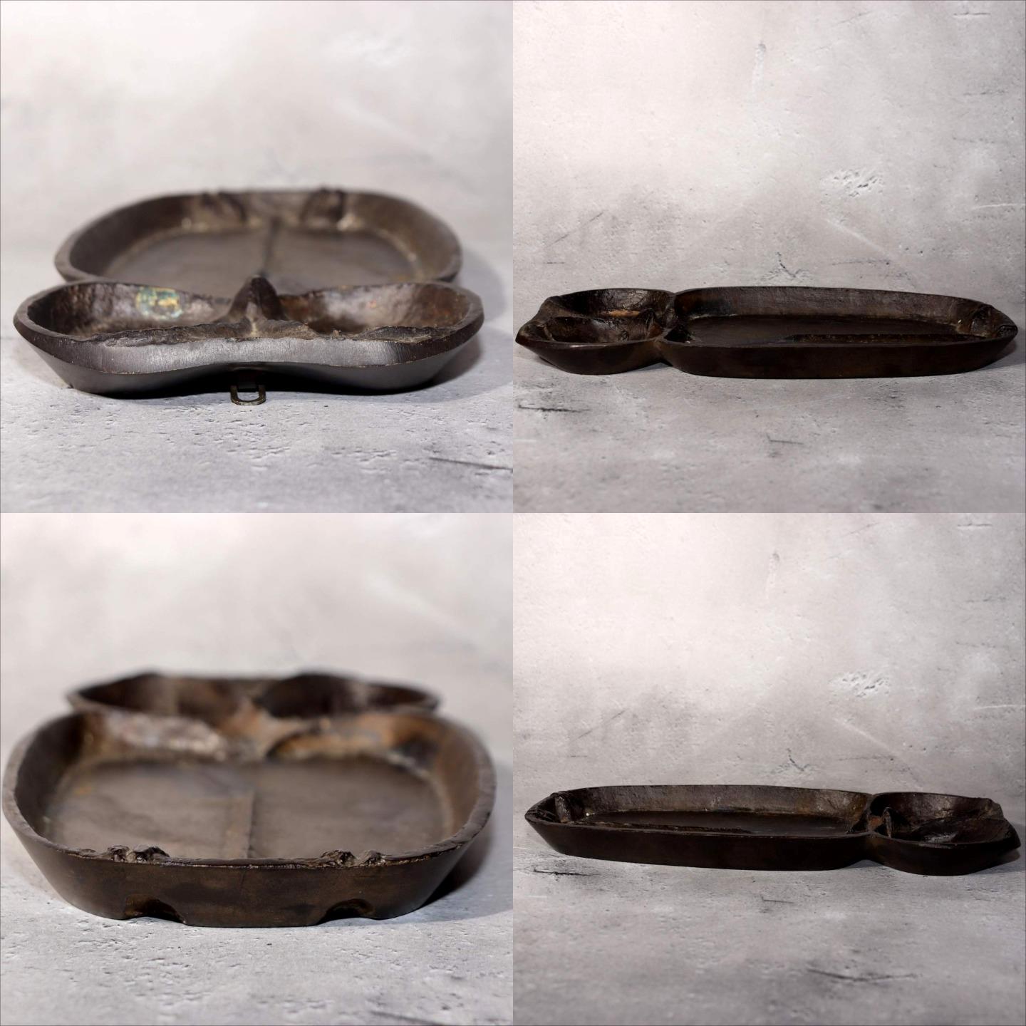 Japanese Bronze Owl Tray Plate Kojima Hiromu Signed Art Lucky Bird BOS9838