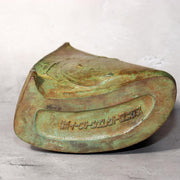 Japanese Bronze Vase Takashi Omori Signed Crane Bird Green Patina Ikebana Art6