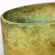 Japanese Bronze Vase Takashi Omori Signed Crane Bird Green Patina Ikebana Art16