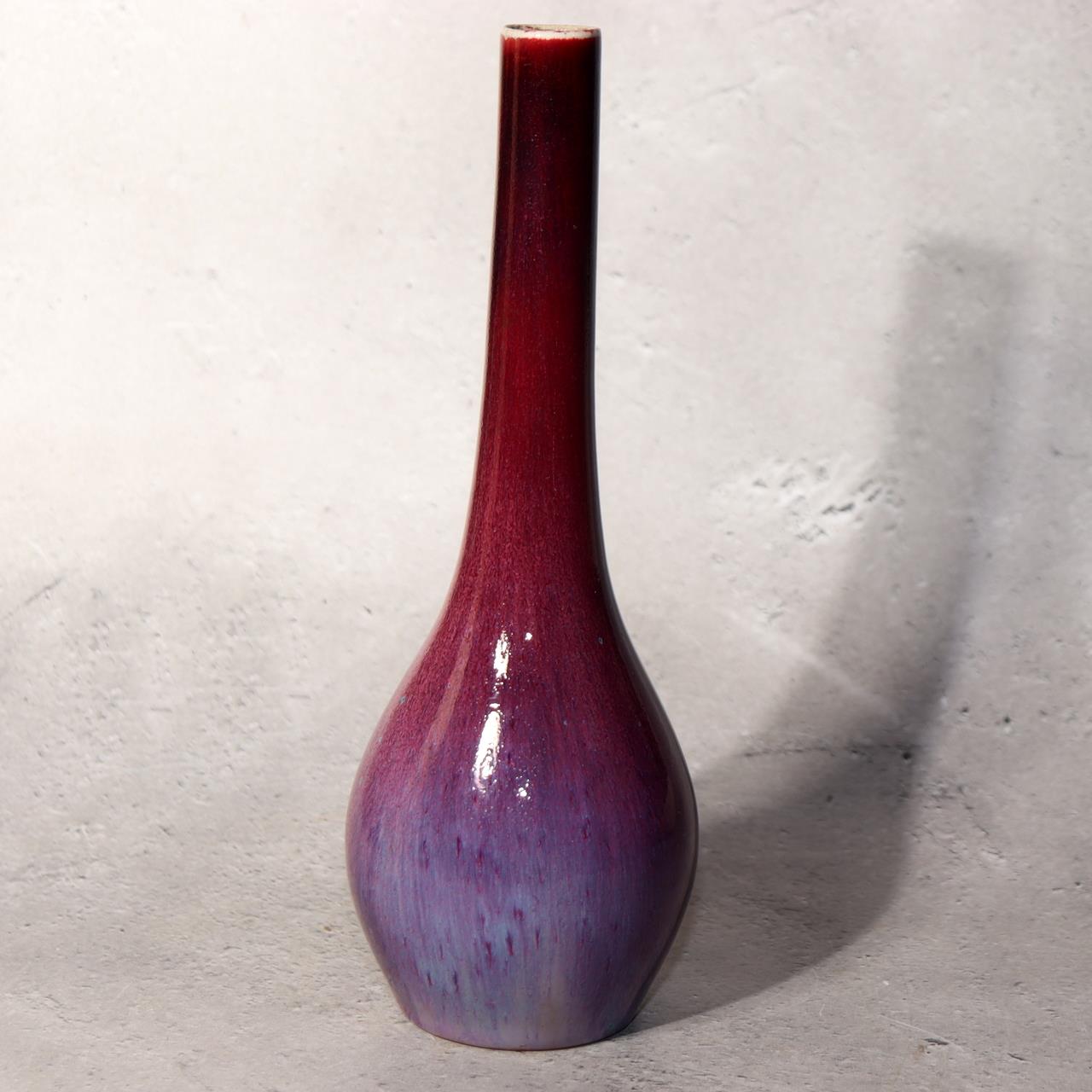 Japanese Glaze Flower vase Matsuyama Gaei porcelain vase signed w / box PV2901