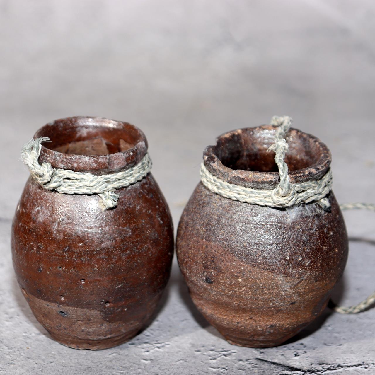 Japanese Antique Takotsubo 10pc Set Octopus Trap Pots Fishing Jar PV2915