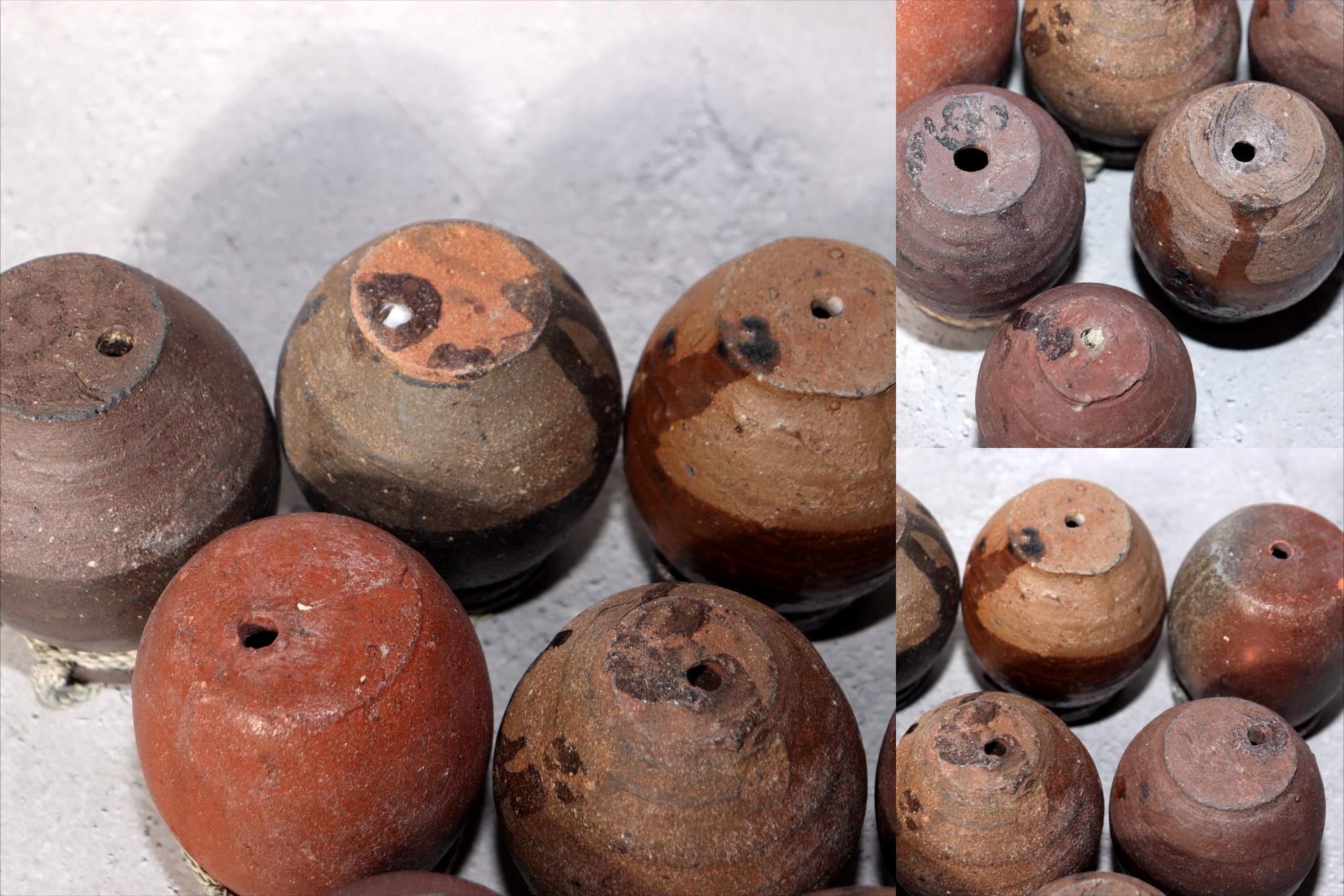 Japanese Antique Takotsubo 10pc Set Octopus Trap Pots Fishing Jar PV2918